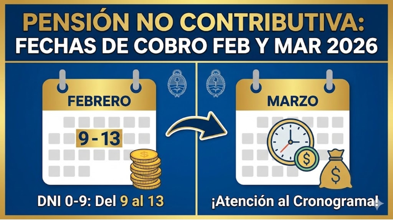 Pensión No Contributiva: Guía rápida para febrero y marzo 2026