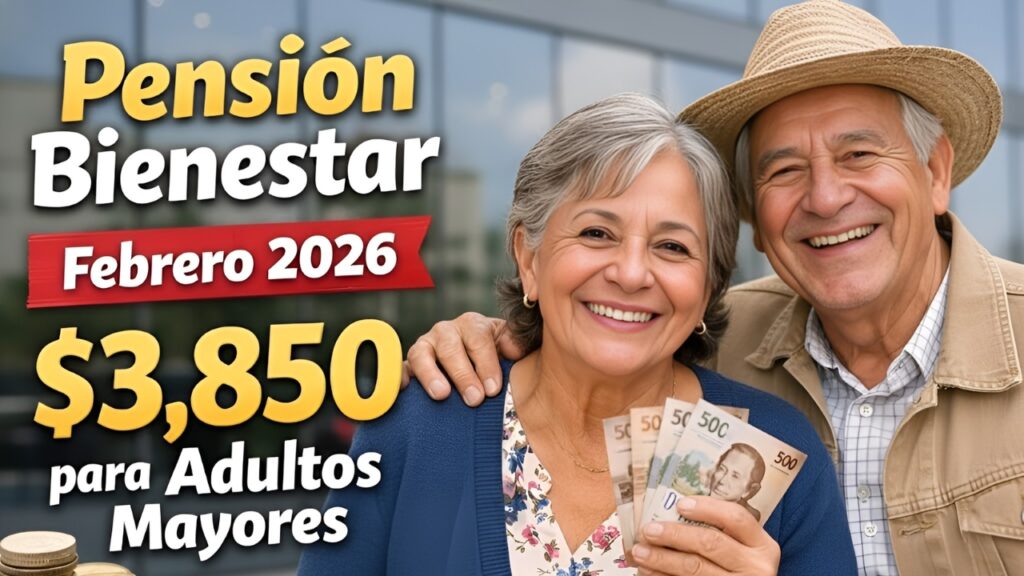 Pensión Bienestar Febrero 2026: $3,850 para Mayores, Registro en Línea y Pago desde 15 de Febrero