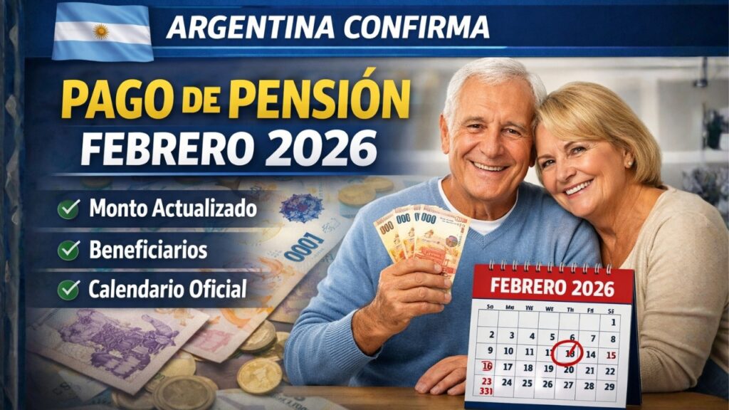 Argentina confirma pago de pensión febrero 2026: monto actualizado, beneficiarios y calendario oficial