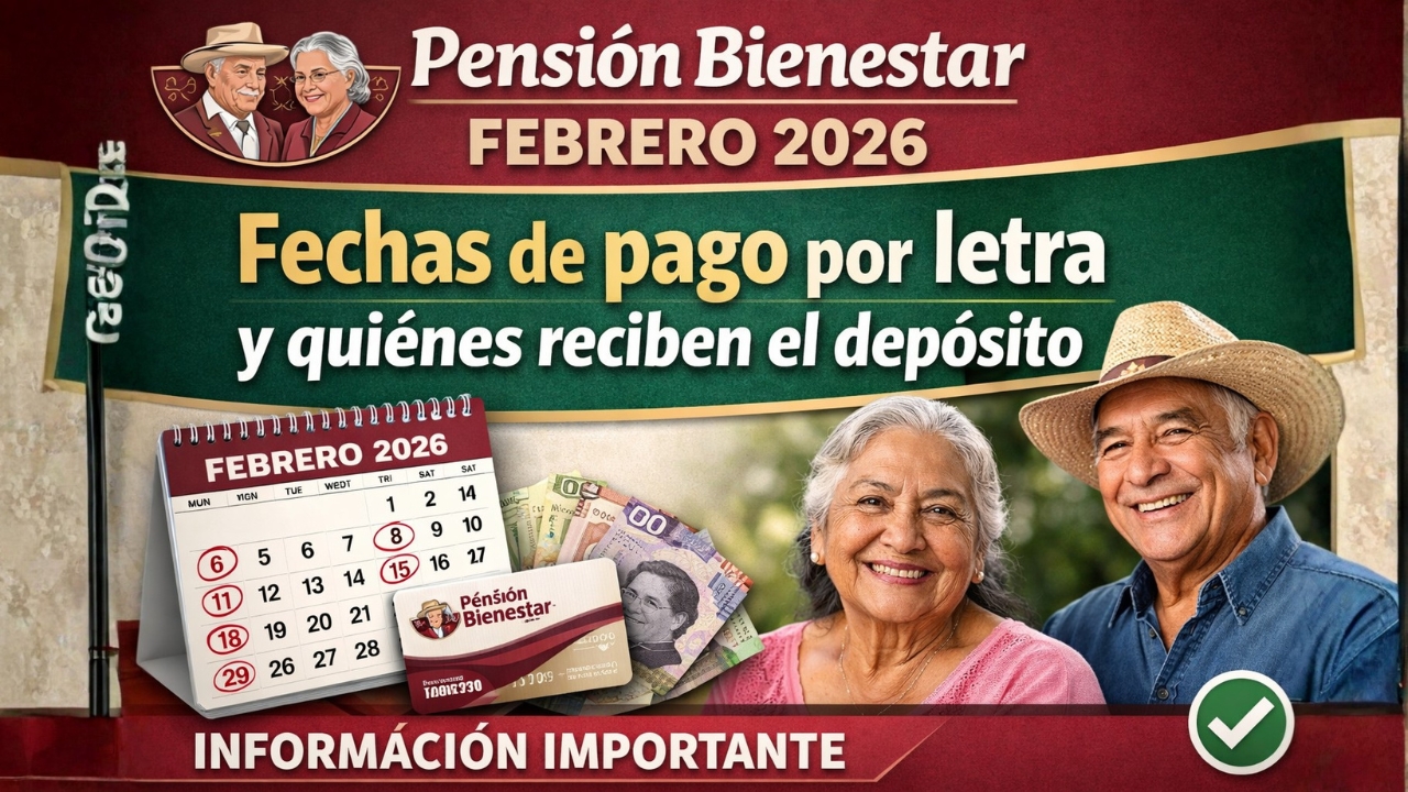 Pensión Bienestar febrero 2026: fechas de pago por letra y quiénes reciben el depósito