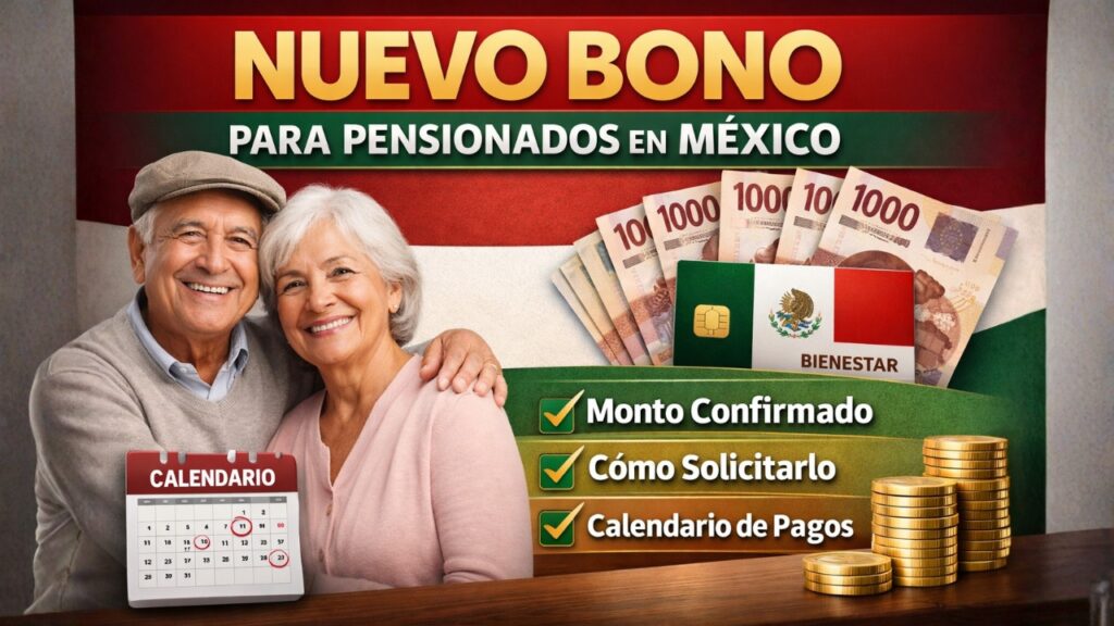 Nuevo bono para pensionados en México: monto confirmado, cómo solicitarlo y calendario