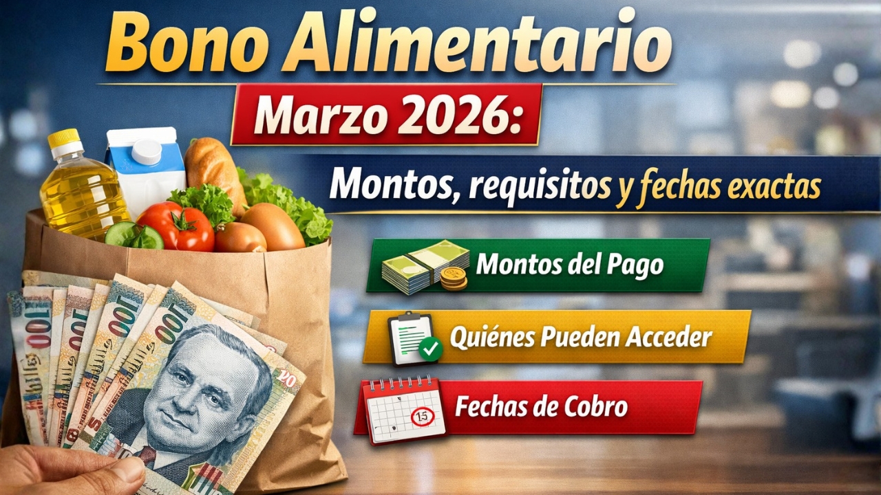 Bono Alimentario Marzo 2026: Montos, requisitos y fechas exactas