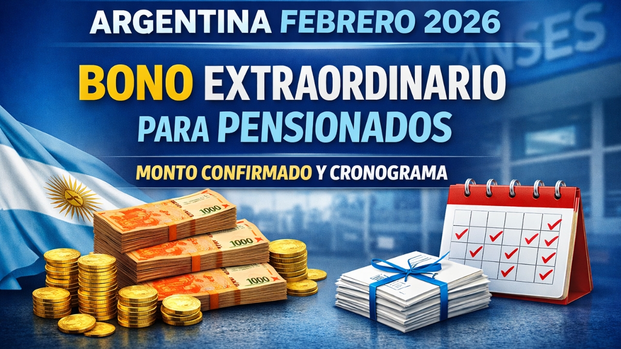 Argentina Febrero 2026: Bono Extraordinario para Pensionados – Monto Confirmado y Cronograma