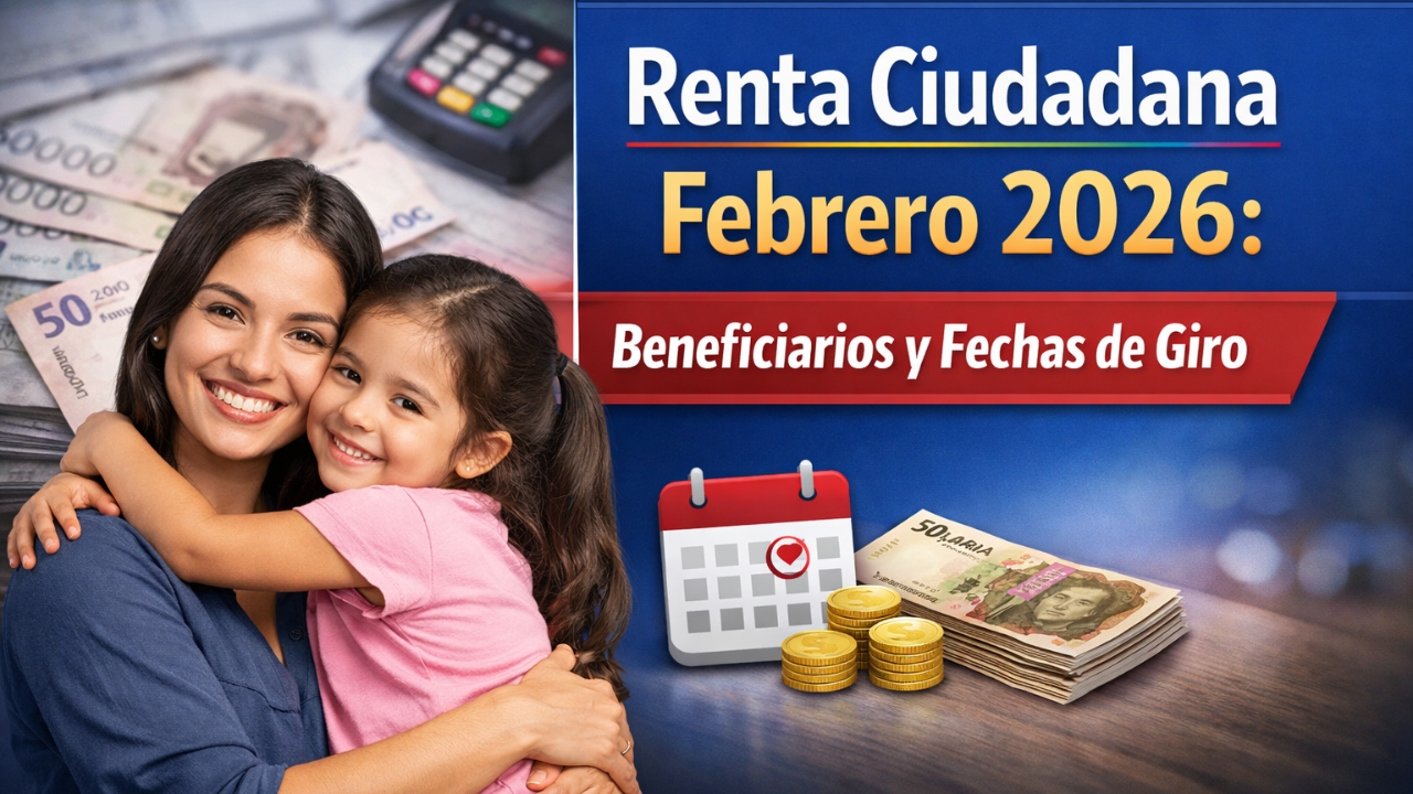 Renta Ciudadana febrero 2026: beneficiarios y fechas de giro