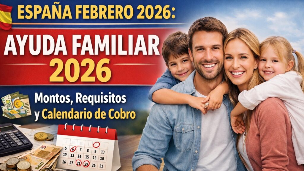España Febrero 2026: Ayuda Familiar 2026 – Montos, Requisitos y Calendario de Cobro