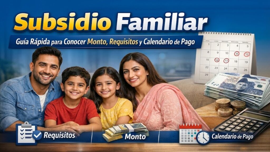 Subsidio Familiar: Guía Rápida para Conocer Monto, Requisitos y Calendario de Pago
